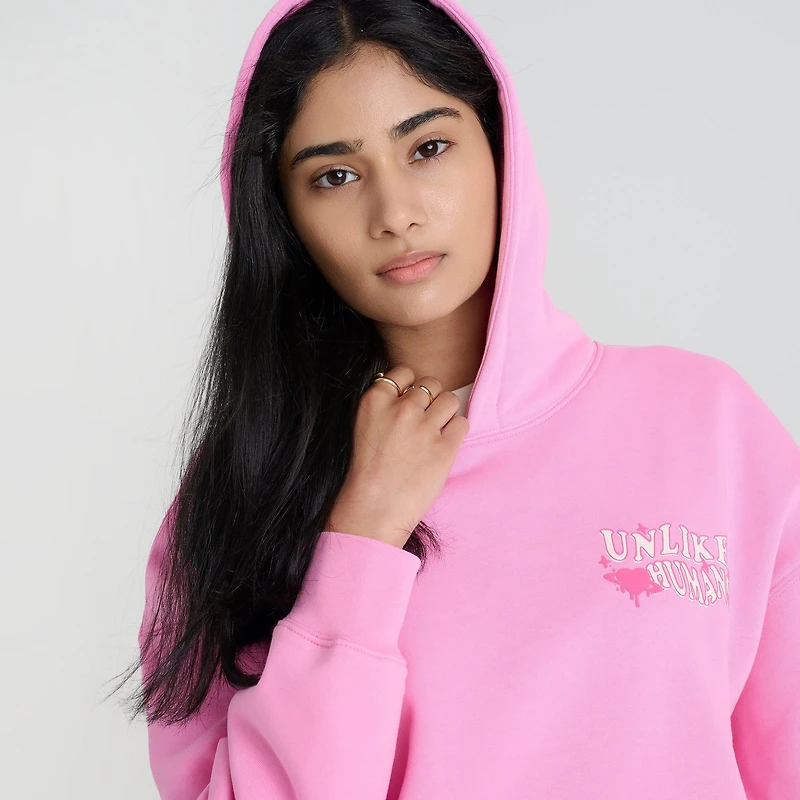 Women's Unlike Humans Heartbreaker Oversized Pullover Hoodie