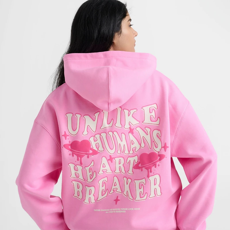 Women's Unlike Humans Heartbreaker Oversized Pullover Hoodie