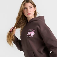 Women's Unlike Humans Coffee Club Oversized Pullover Hoodie