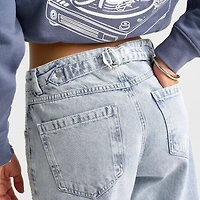 Women's Unlike Humans Rhinestone Baggy Jeans