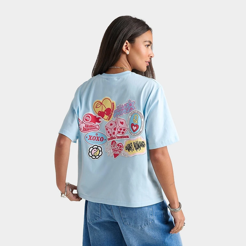 Women's Unlike Humans Patch Boxy T-Shirt