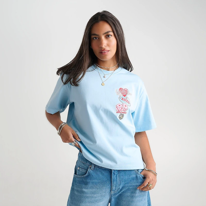 Women's Unlike Humans Patch Boxy T-Shirt