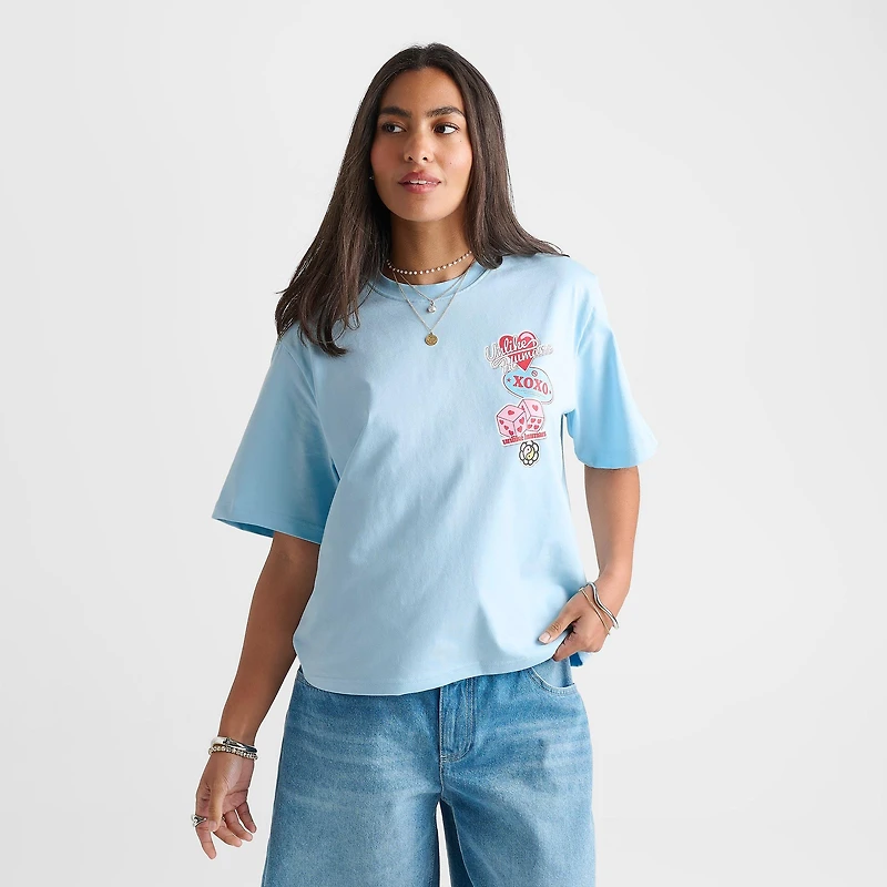Women's Unlike Humans Patch Boxy T-Shirt