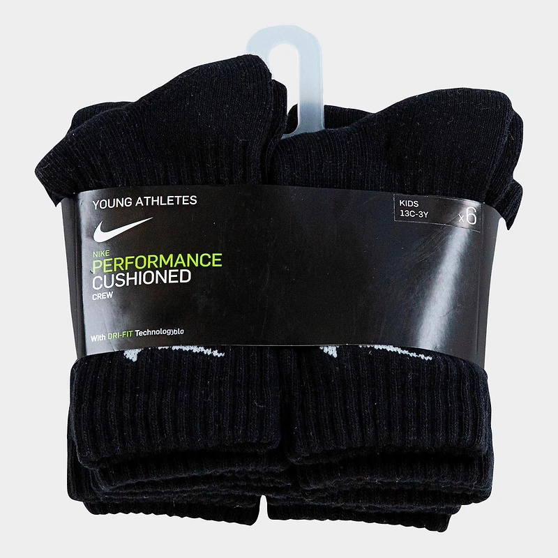 Little Kids' Nike Dri-Fit Crew Socks (6-Pack)