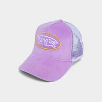 Von Dutch Reverse Logo Velvet Trucker Hat