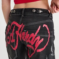 Women's Ed Hardy Sacred Heart Denim Jorts