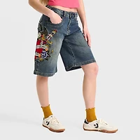 Women's Ed Hardy Sacred Heart Denim Jorts