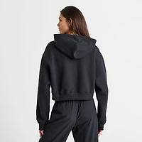 Women's New Balance Linear Cropped Full-Zip Hoodie