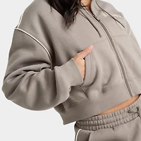 Women's New Balance Varsity Crop Full-Zip Hoodie