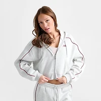 Women's New Balance Piped Cropped Full-Zip Hoodie