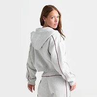 Women's New Balance Piped Cropped Full-Zip Hoodie