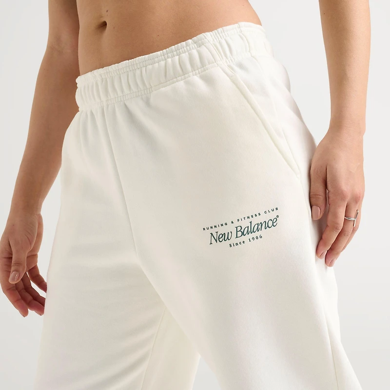 Women's New Balance Logo Cuffed Jogger Pants