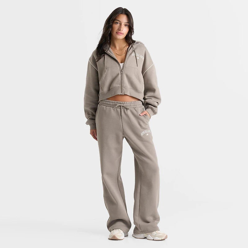 Women's New Balance Varsity Wide-Leg Fleece Jogger Pants