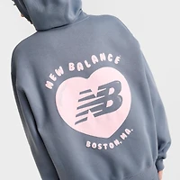 Women's New Balance Bubble Heart Graphic Pullover Hoodie