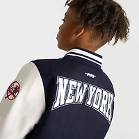 Big Kids' Pro Standard New York Yankees MLB Crest Emblem Wool Varsity Jacket