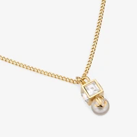 JC Pearl Cube Pendant