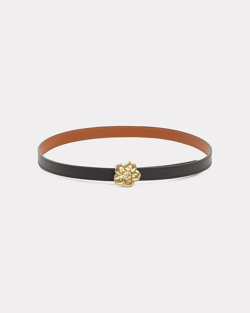 'Boke Flower' reversible leather belt for men