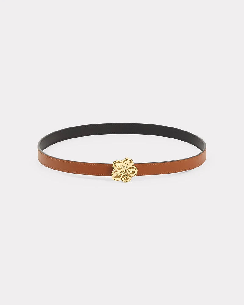 'Boke Flower' reversible leather belt for men