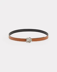 'Boke Flower' reversible leather belt for men