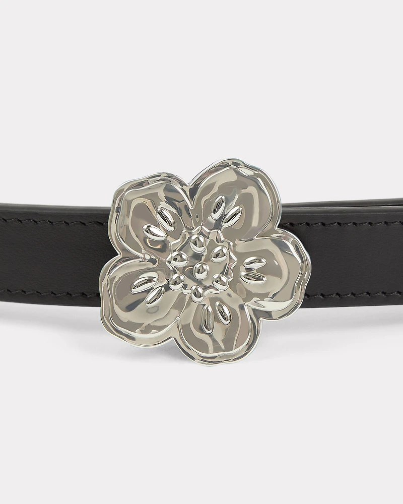 'Boke Flower' reversible leather belt for men