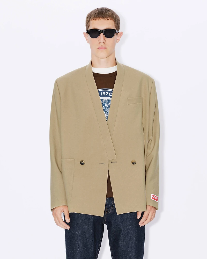Tailored kimono jacket virgin wool