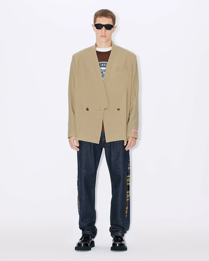 Tailored kimono jacket virgin wool