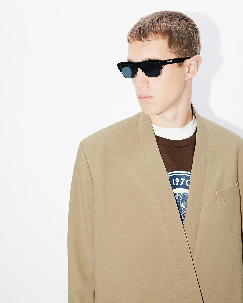 Tailored kimono jacket virgin wool