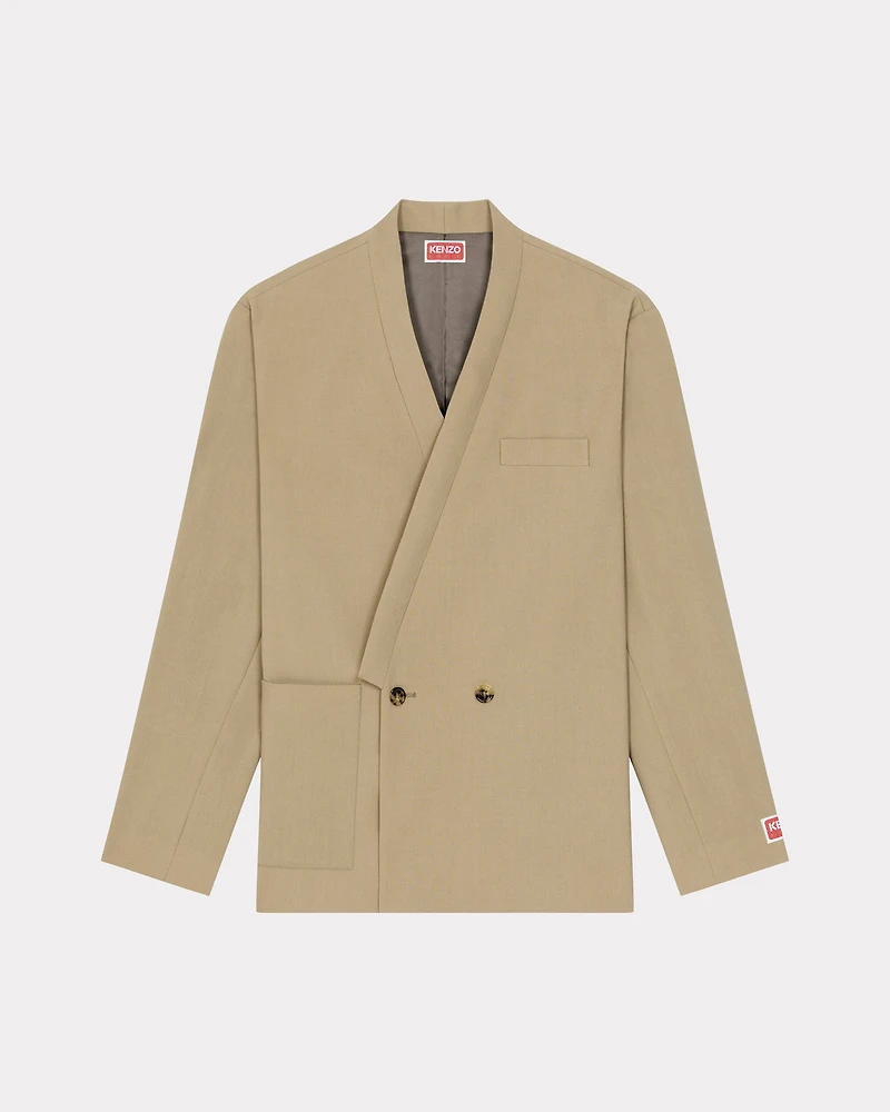 Tailored kimono jacket virgin wool