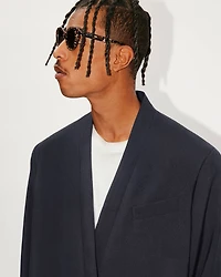 Tailored kimono jacket virgin wool