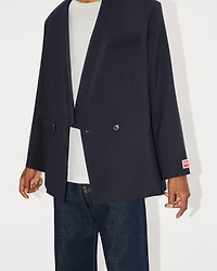 Tailored kimono jacket virgin wool
