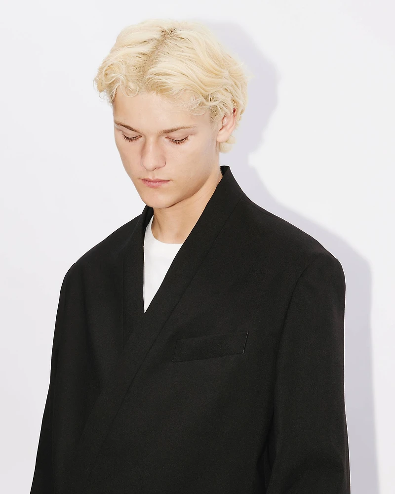 Suit kimono jacket virgin wool