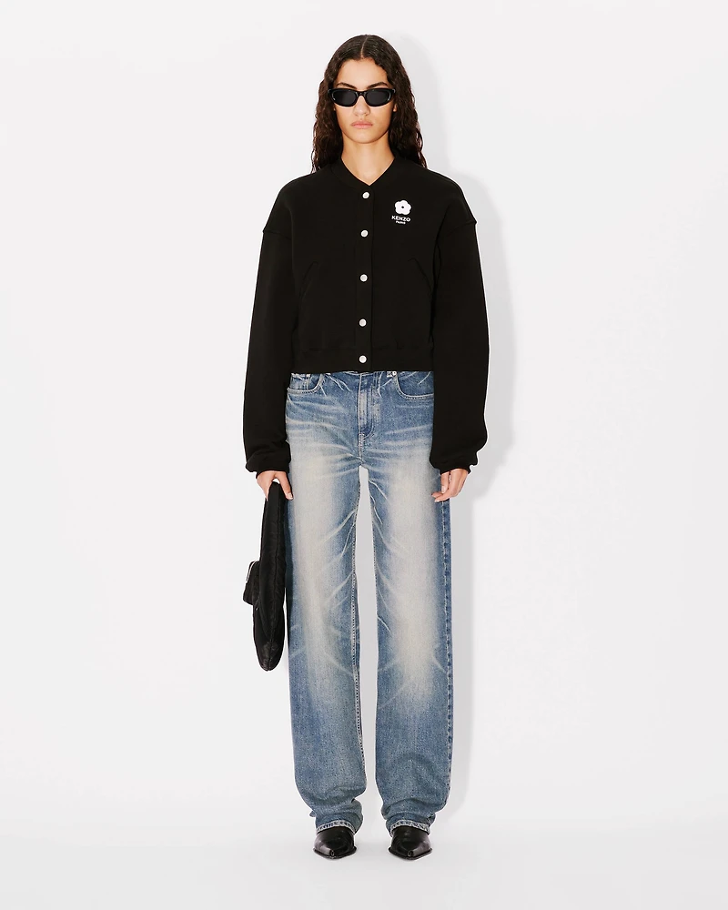 'Boke Flower 2.0' boxy teddy jacket