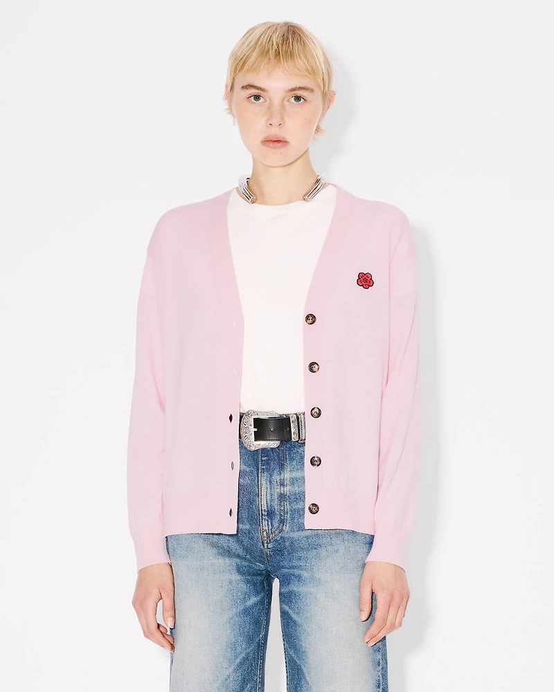 'Boke Flower' embroidered vneck cardigan wool