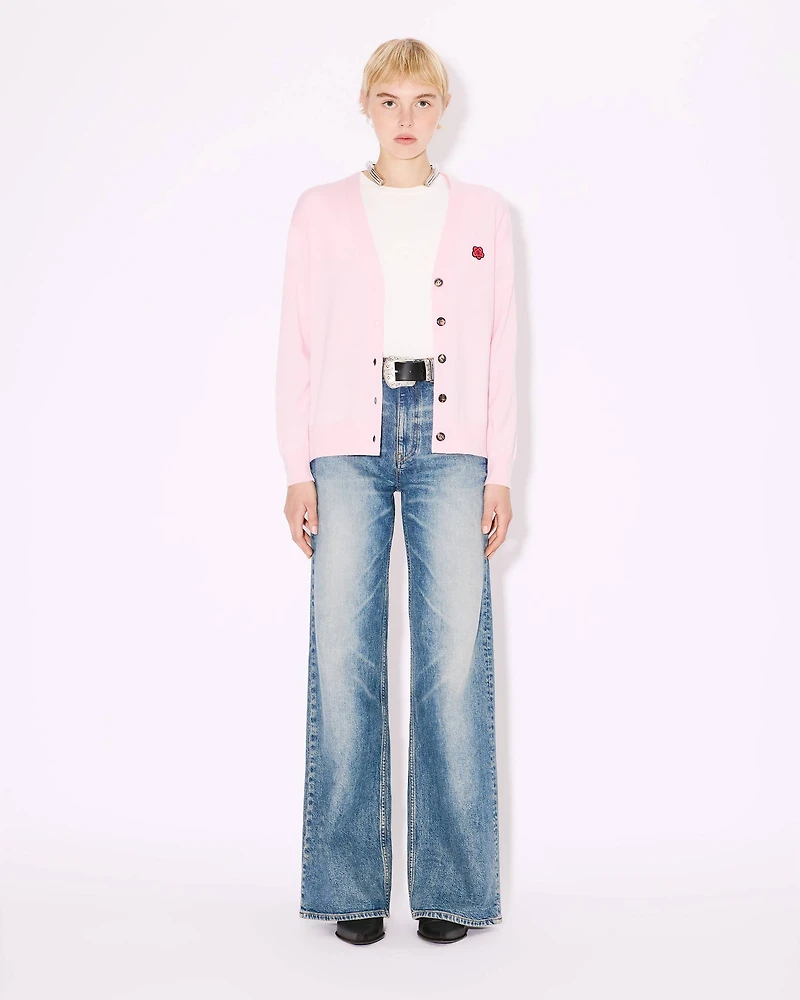 'Boke Flower' embroidered vneck cardigan wool