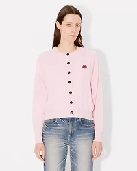 'Boke Flower' embroidered crewneck cardigan wool