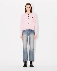 'Boke Flower' embroidered crewneck cardigan wool