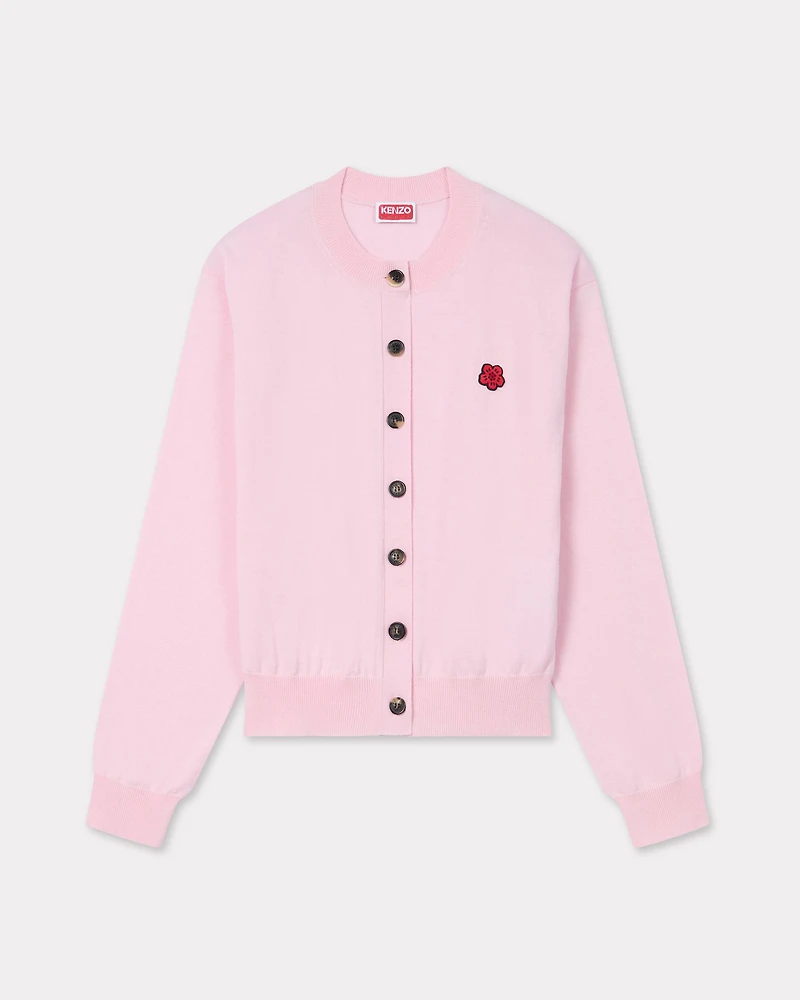 'Boke Flower' embroidered crewneck cardigan wool