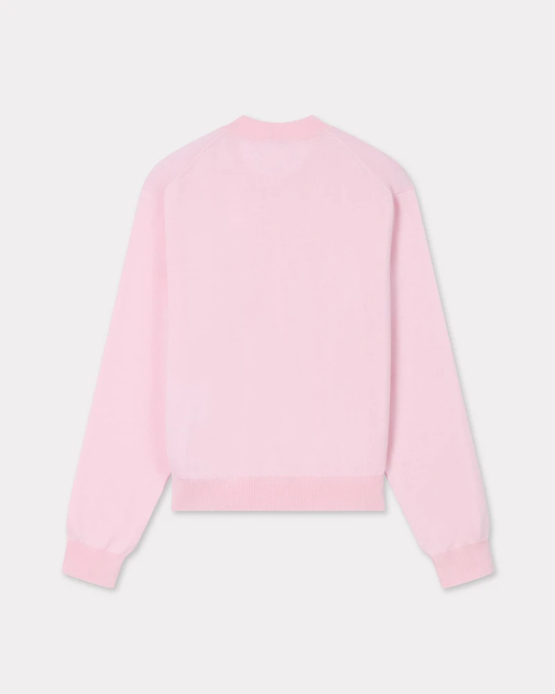 'Boke Flower' embroidered crewneck cardigan wool
