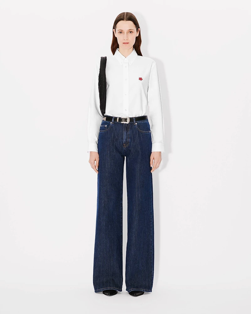 'Boke Flower' embroidered fitted shirt