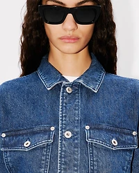 'Boke Flower' oversized trucker jacket japanese denim