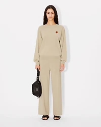 'Boke Flower' embroidered pants wool