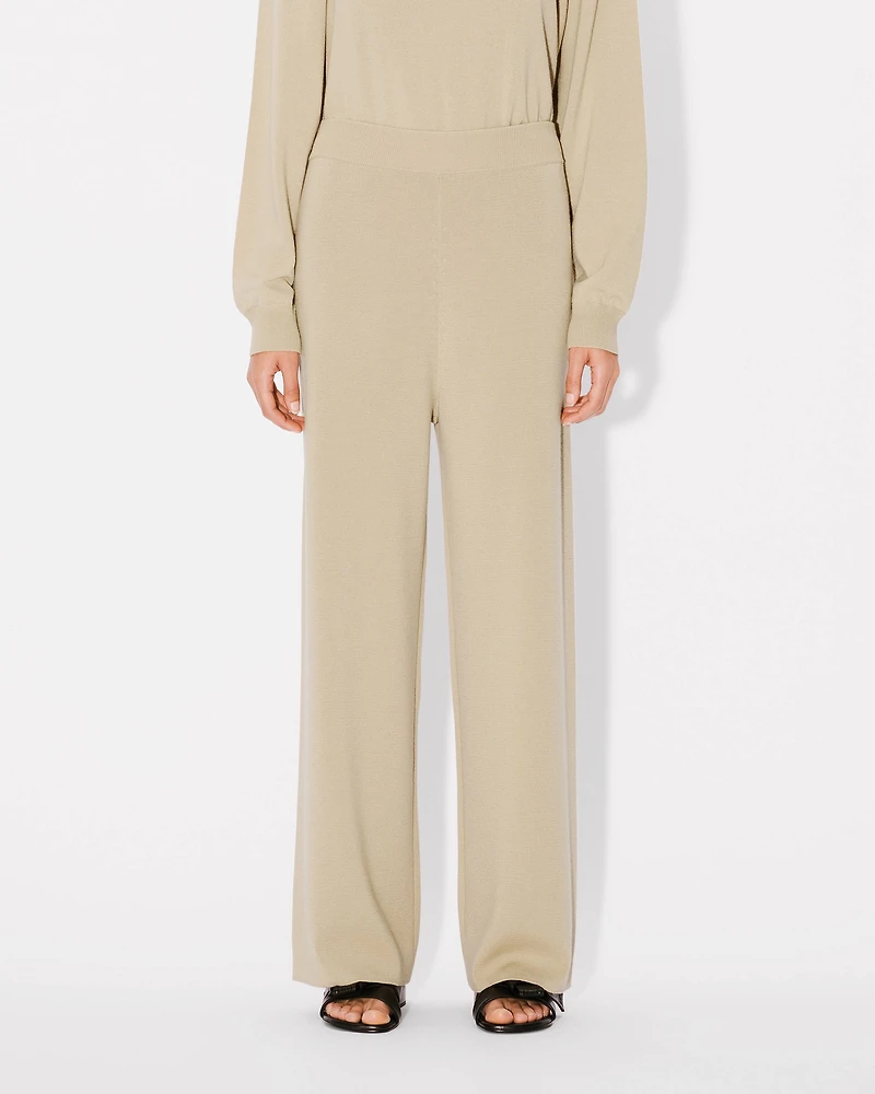 'Boke Flower' embroidered pants wool