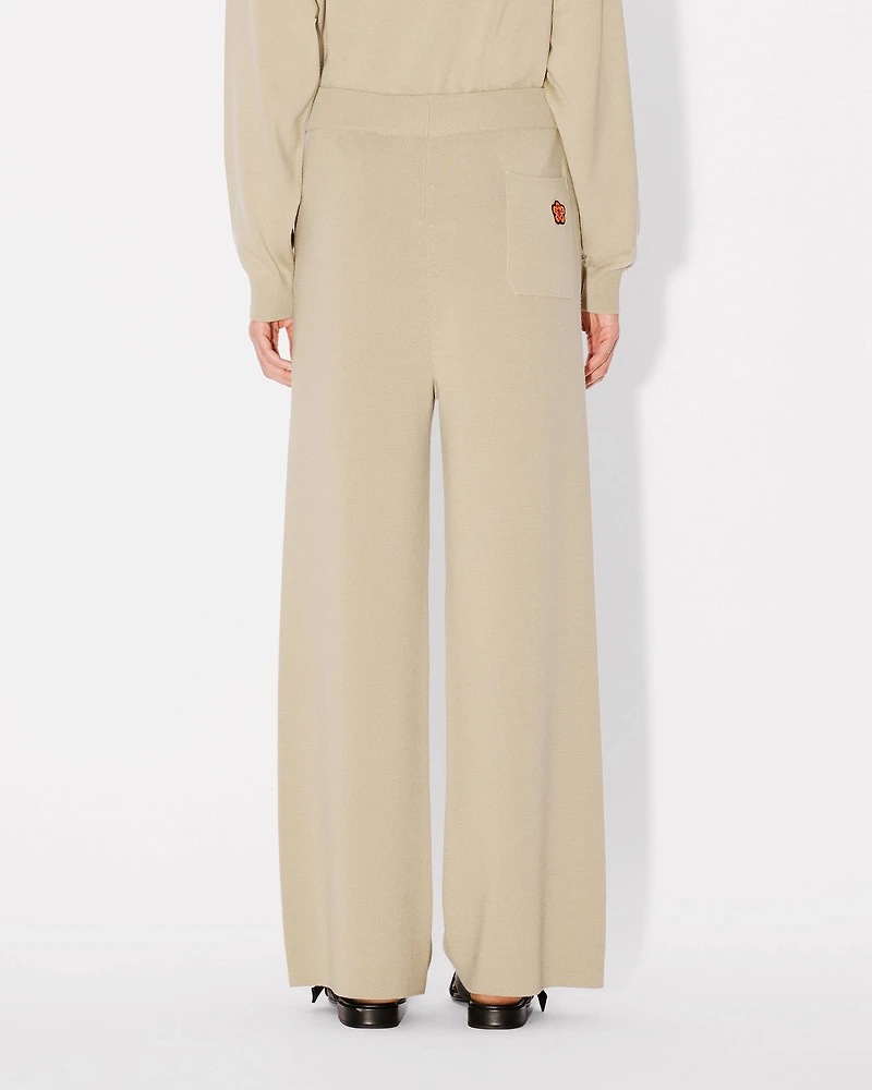 'Boke Flower' embroidered pants wool