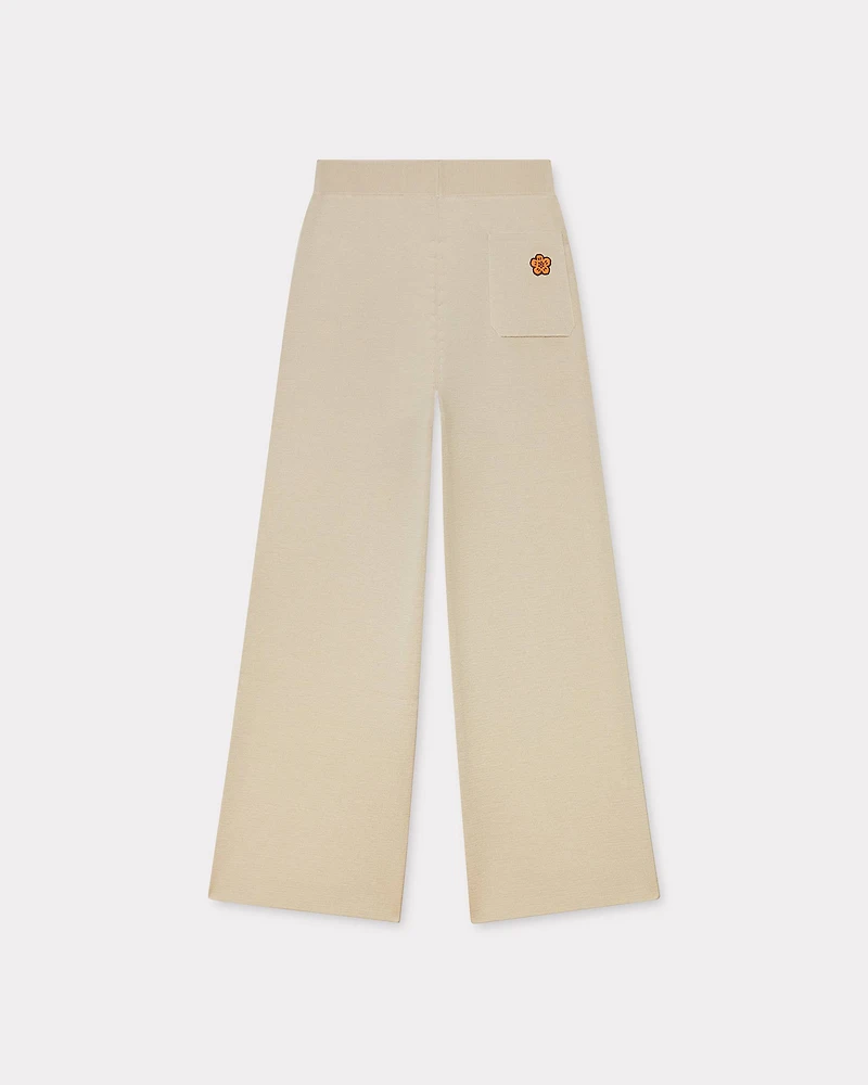 'Boke Flower' embroidered pants wool