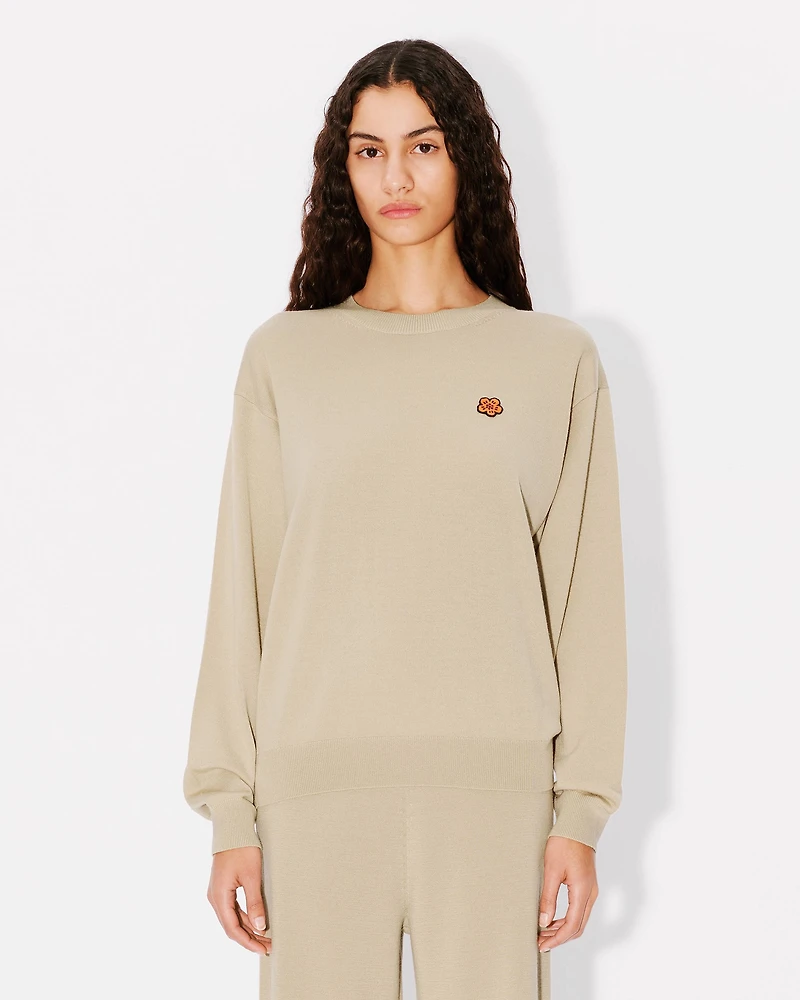'Boke Flower' embroidered jumper wool