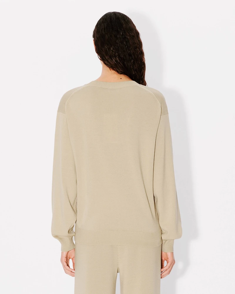 'Boke Flower' embroidered jumper wool