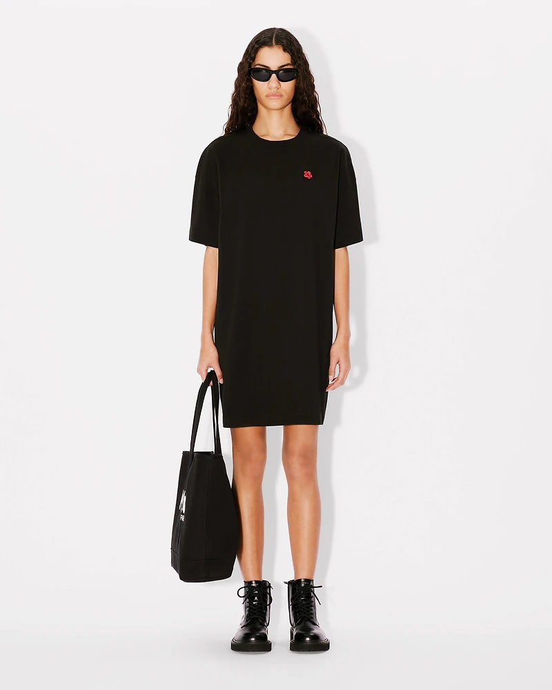 'Boke Flower' embroidered T-shirt dress