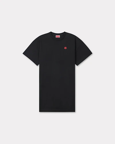 'Boke Flower' embroidered T-shirt dress