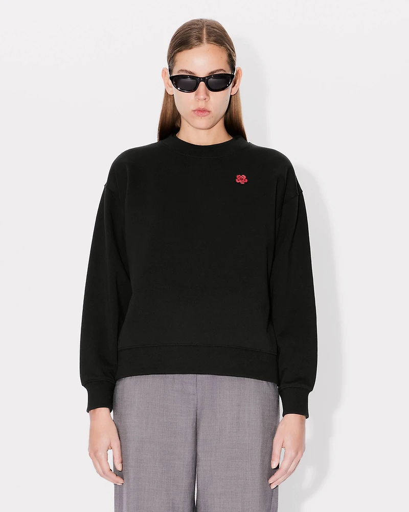 'Boke Flower' embroidered sweatshirt cotton
