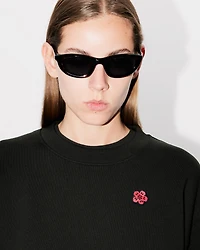 'Boke Flower' embroidered sweatshirt cotton